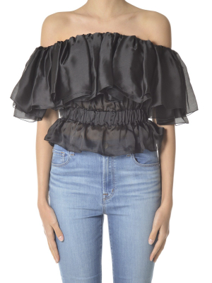 Alexandre Vauthier Off-shoulder Cropped Top