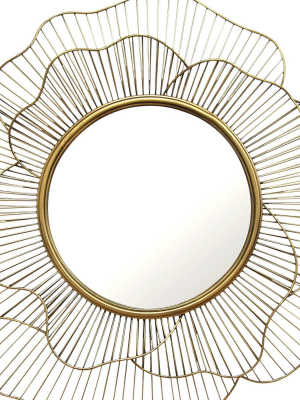 28.25" Stella Wall Mirror Gold - Stratton Home Décor