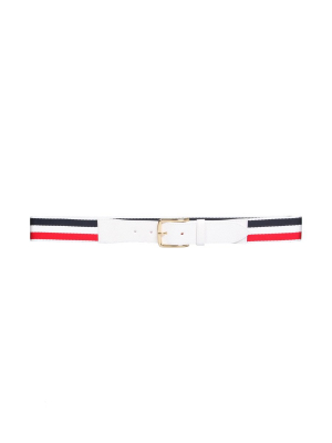 Thom Browne Rwb Stripe Buckle Belt