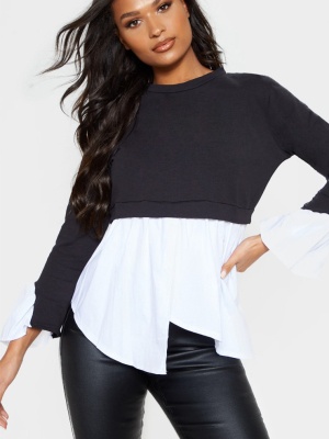 Black Peplum Sweater