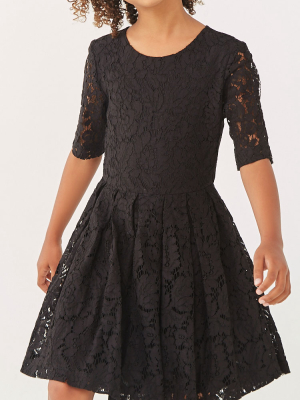 Girls Lace Fit & Flare Dress (kids)