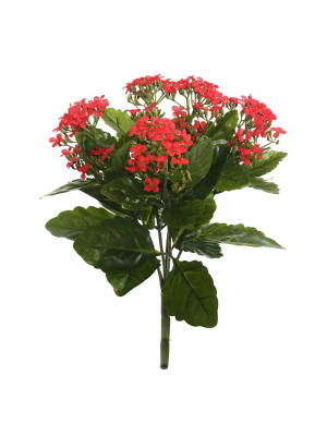 Artificial Kalanchoe Bush (17.25") Red - Vickerman