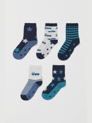 5-pack Non-slip Socks