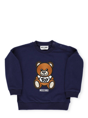 Moschino Kids Teddy Bear Embroidered Sweatshirt