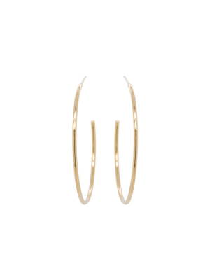 14k Large Thick Wire Hoops