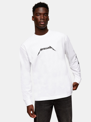 Long Sleeve Metallica T-shirt In White