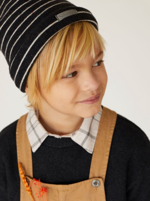 Striped Beanie Hat
