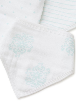 Medallion Muslin Bandana Bibs