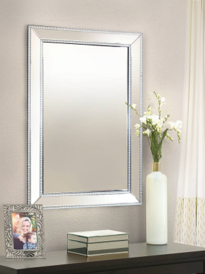 Saray Rectangle Wall Mirror Silver - Abbyson Living