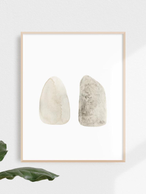 Two Stones – Natural Watercolour Art Print