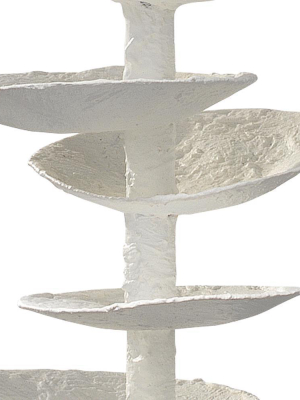 Jamie Young Petals Table Lamp In White Gesso