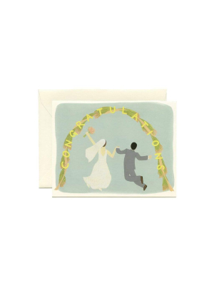 Congratulations Arch Wedding Card