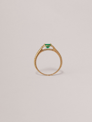 Hasna Ring / Emerald / 14kt Yellow Gold