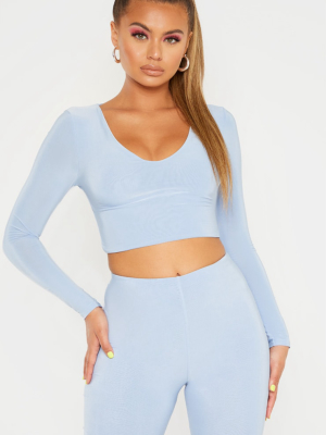 Baby Blue Mix & Match Second Skin Long Sleeve V...