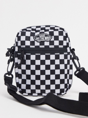 Vans Street Ready Ii Check Cross Body Bag In Black