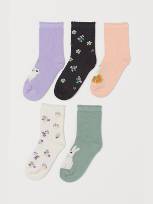 5-pack Patterned Socks