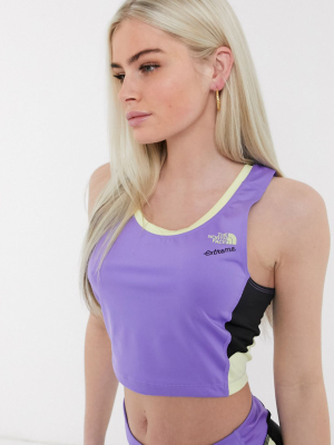 The North Face 90 Extreme Tank Crop Top In Purple