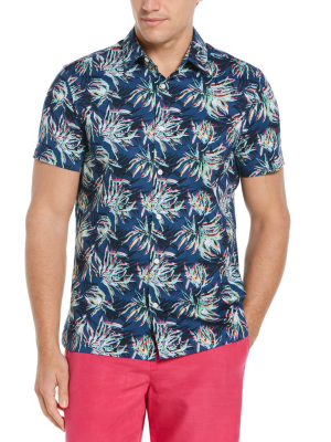 Multi-color Tropical Print Shirt