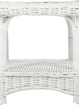 Bowie Rattan Side Table White