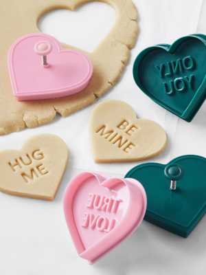 Conversation Heart Cookie Cutter Set
