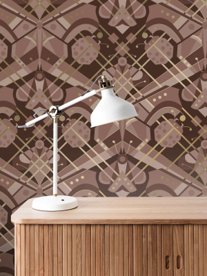 Gold Metallic Wallpaper Art Deco Animaux In Butterfly Taupe By Kek Amsterdam