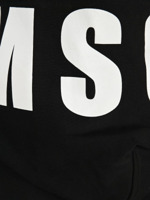 Msgm Logo Printed Hoodie