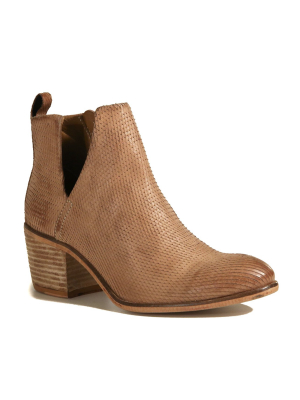 Oslo Tan Snake Effect Leather Boot