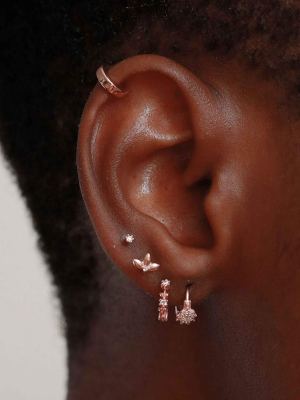 Flora Tiny Barbell In Rose Gold