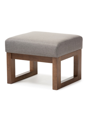 Yashiya Mid - Century Retro Modern Fabric Upholstered Ottoman Stool - Baxton Studio