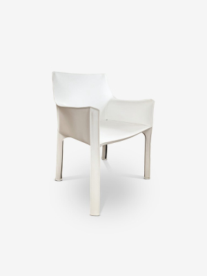 Bellini 413 Cab Chair In White By Cassina