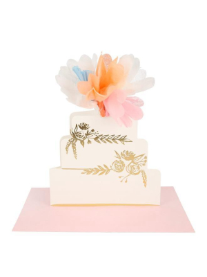 Floral Cake Stand-up Card