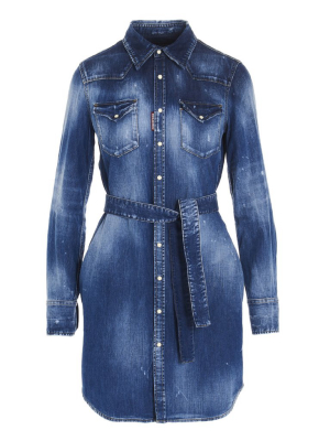 Dsquared2 Belted Denim Shirt