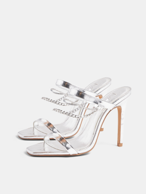 Sydni Silver Chain Mules