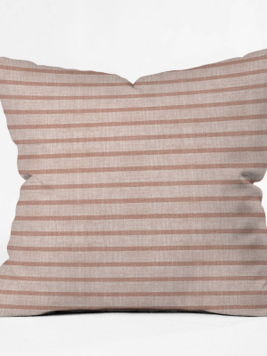 18"x18" Holli Zollinger Zhi Stripe Square Throw Pillow Pink - Deny Designs