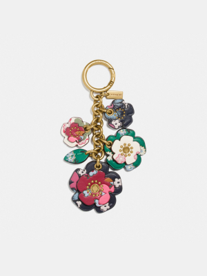 Tea Rose Mix Bag Charm With Multi Floral Print