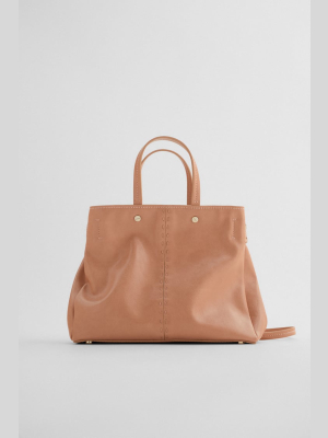 Midi Shopper With Detailed Topstitching