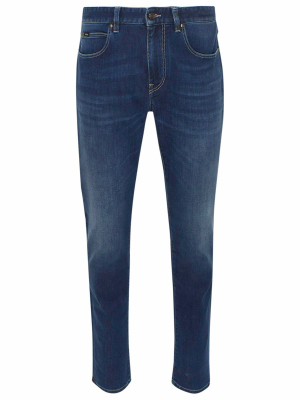 Z Zegna Slim Leg Mid Rise Jeans