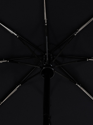 London Undercover Auto-compact Umbrella In Black With Neon Strap