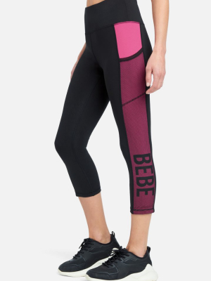 Bebe Sport Net Mesh Capri Legging