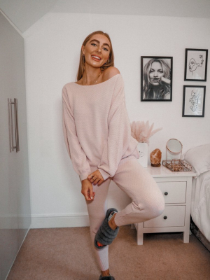 Imogen Waffle Jogger / Pink