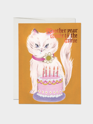 Kitty And Cake Foil Card