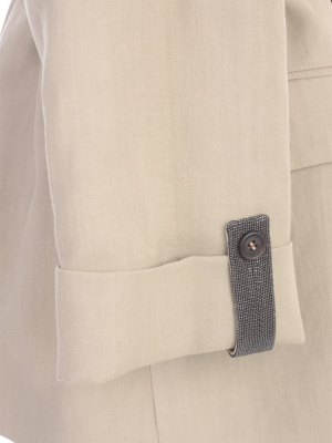 Brunello Cucinelli Belted Single Breasted Jacket