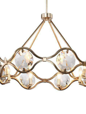 Quincy 8 Light Distressed Twilight Chandelier