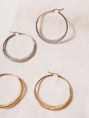 Coiled Hoop Earrings
