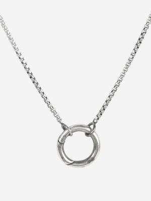 Sterling Silver Circle Amulet Necklace