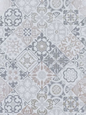 Cervo Wallpaper In Gray From The Manarola Collection By Osborne & Little