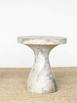 The Faux Marble Sand Accent Tables