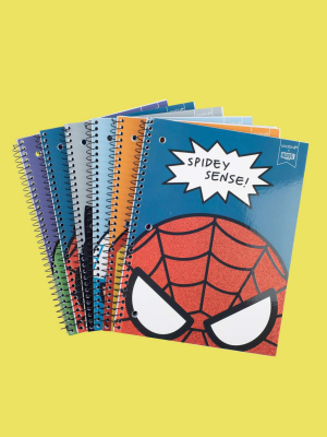 Yoobi X Marvel Character 1 Subject College Ruled Spiral Notebook Set, 6 Pack