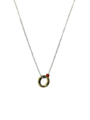 <h1>african Brass Ring On Sterling Silver Ball Chain Necklace<h1>