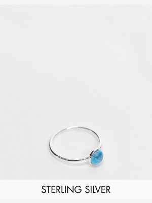 Kingsley Ryan Sterling Silver Ring With Turquoise Stone